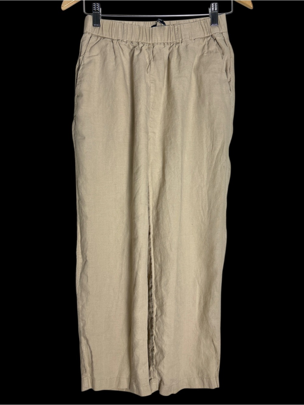 Quince 100% Linen Khaki Size S